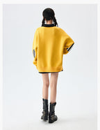 MEDM Patchwork Striped Elbow Knit Sweater