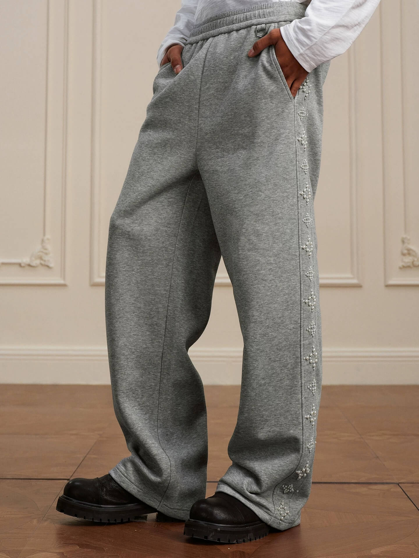 YADcrew Cross Track Pearl Sweatpants