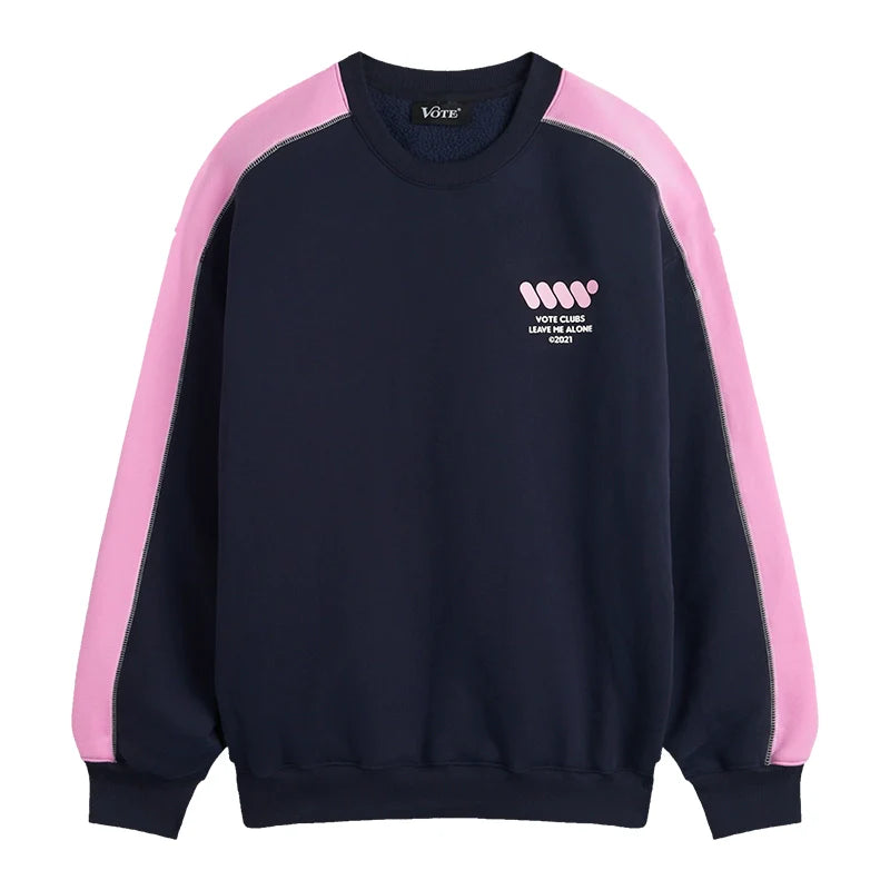 VOTE VVVVOTE Color Blocked Striped Sweatshirt
