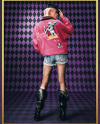 MEDM × JOJO Diamond Plaid Quilted Work Jacket