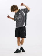 TBALLER Mesh Patchwork Color Blocking Soccer Jersey