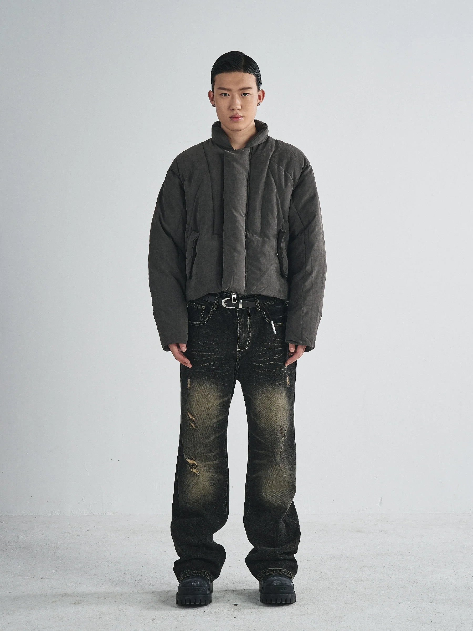 RUSURE Brushed Short Down Jacket