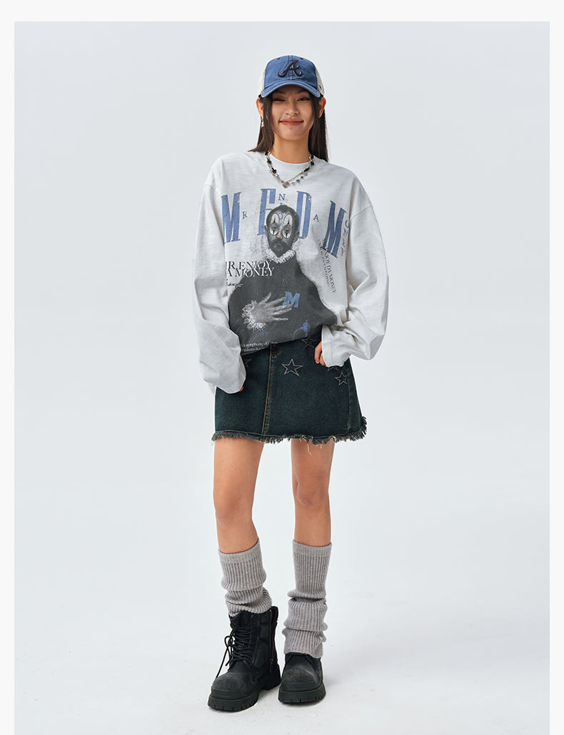 MEDM Clown Oil Painting Long Sleeve Tee