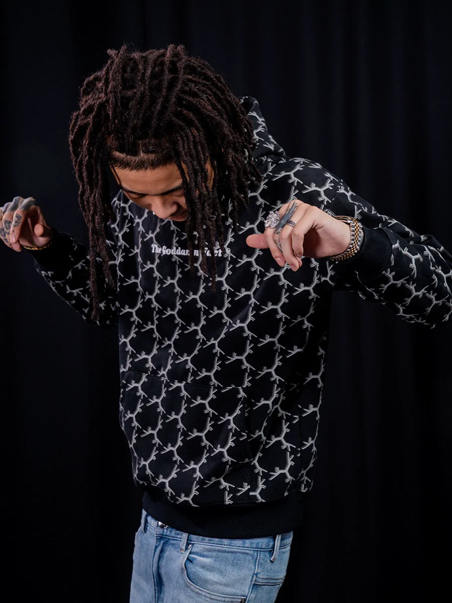 TGFCLUB Full Print Embroidered Hoodie