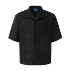 YADcrew Linen Blend Embroidered Short Sleeve Shirt