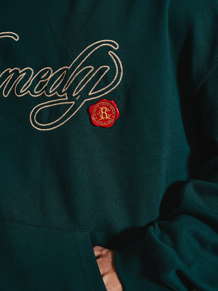Remedy Metal Wax Seal 3D Logo Embroidered Hoodie