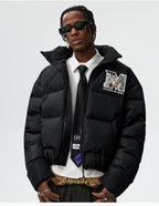 MEDM 3D Embroidered Lace Puffer Jacket