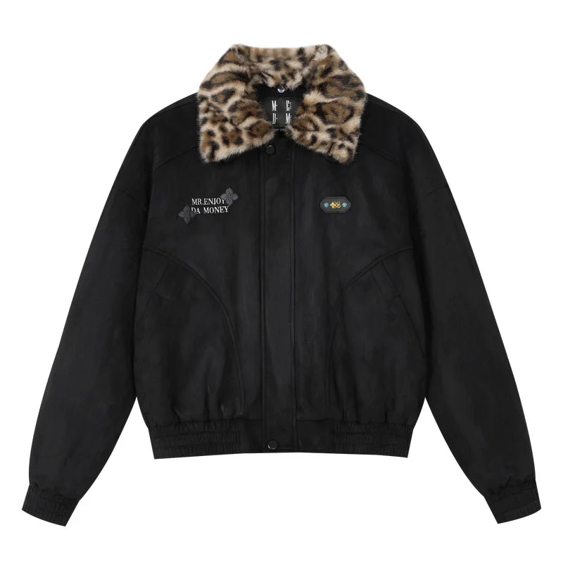 MEDM Detachable Collar Suede Jacket