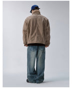 F2CE Long Fur Lined Suede Jacket