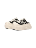 1807 INF-008 Gothic Lace Up Canvas Chunky Half Sneakers