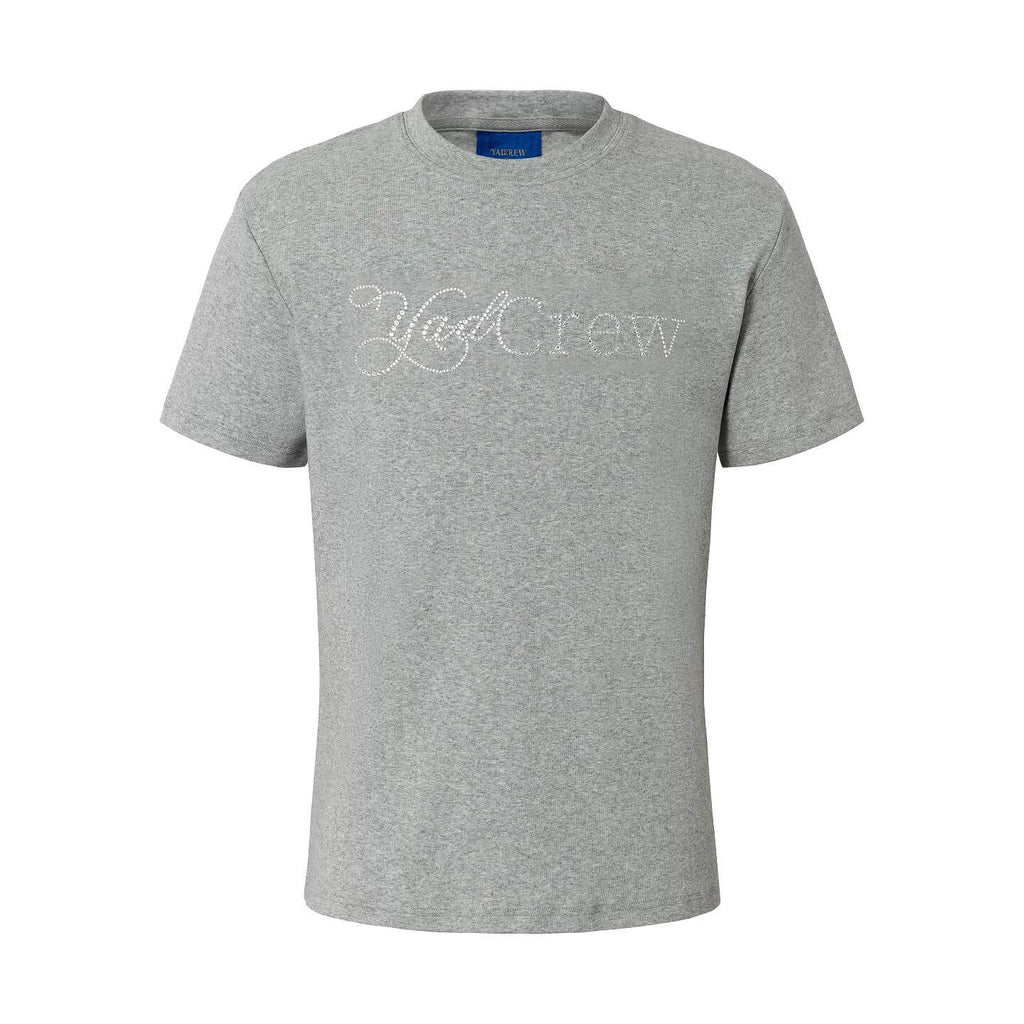 YADcrew Rhinestone Logo Slim Fit Tee