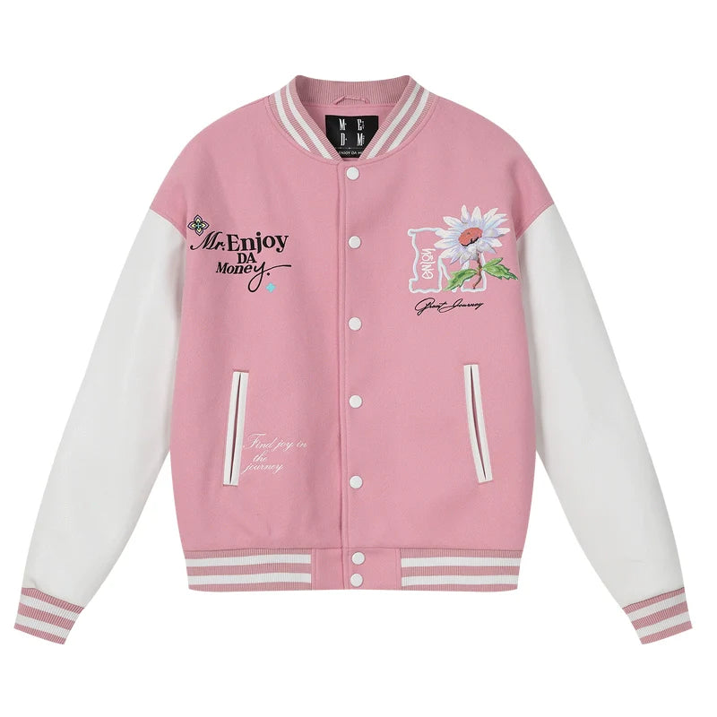 MEDM Daisy Floral Varsity Jacket