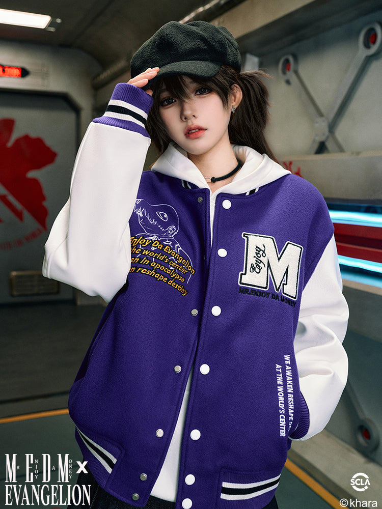 MEDM x EVA Unit-00, Unit-01, Mark.06 Leather Varsity Jacket