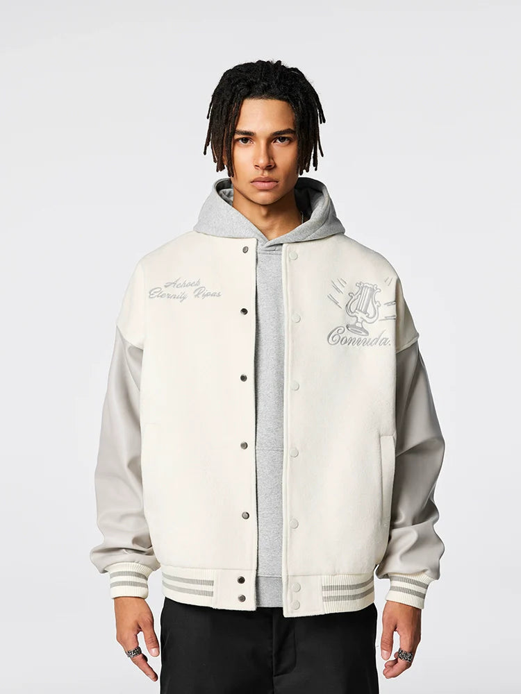 Achock Goddess Embroidery Varsity Jacket