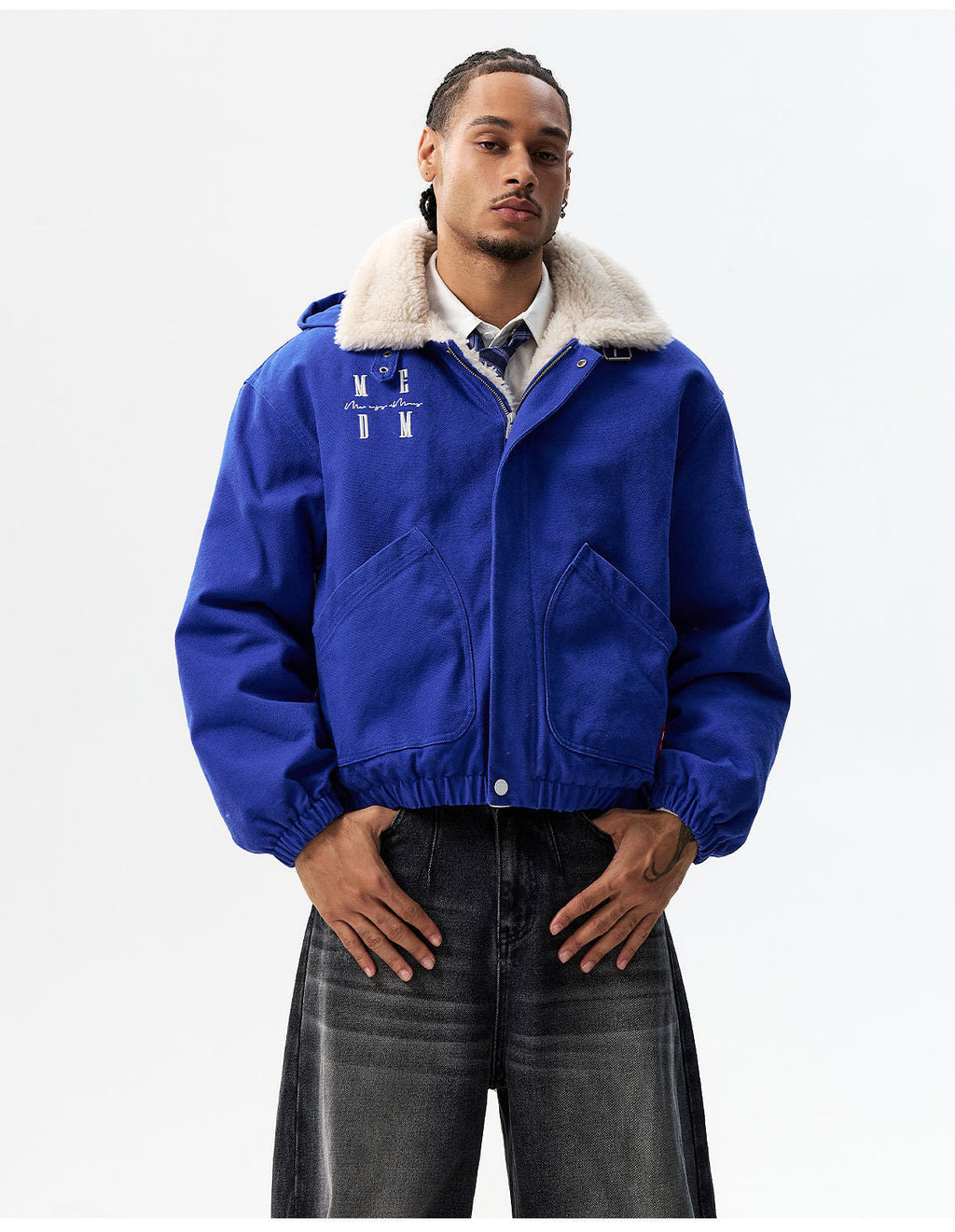 MEDM Sherpa Fleece Quilted Work Jacket