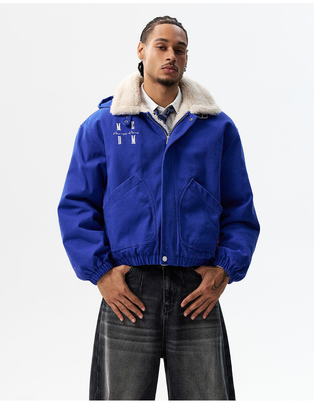 MEDM Sherpa Fleece Quilted Work Jacket
