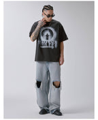 F2CE Inside Out Washed Distressed Ripped Jeans