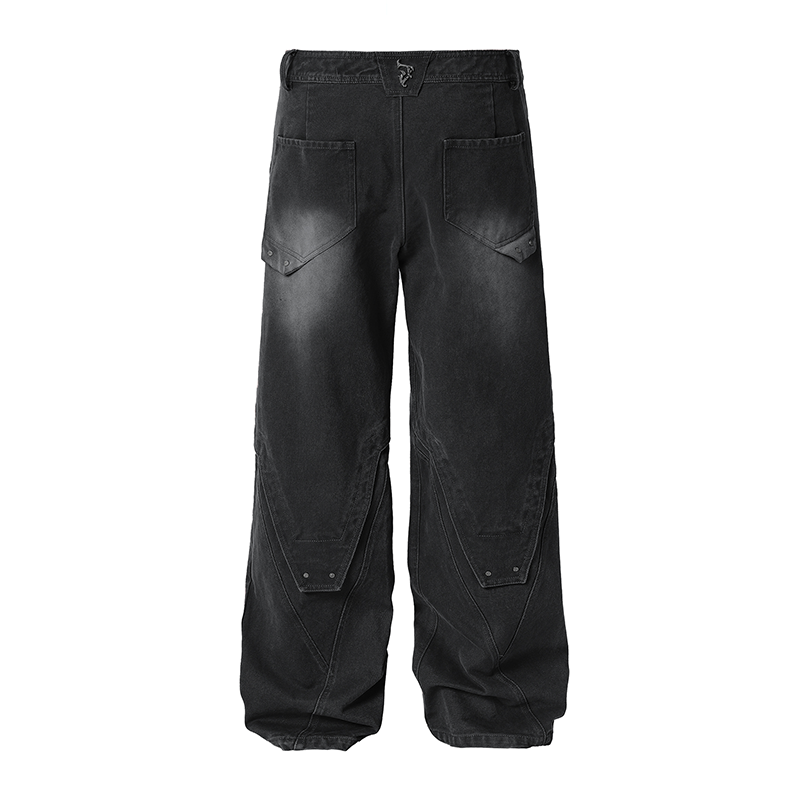 JHYQ Sand Washed Gradient Denim Jeans