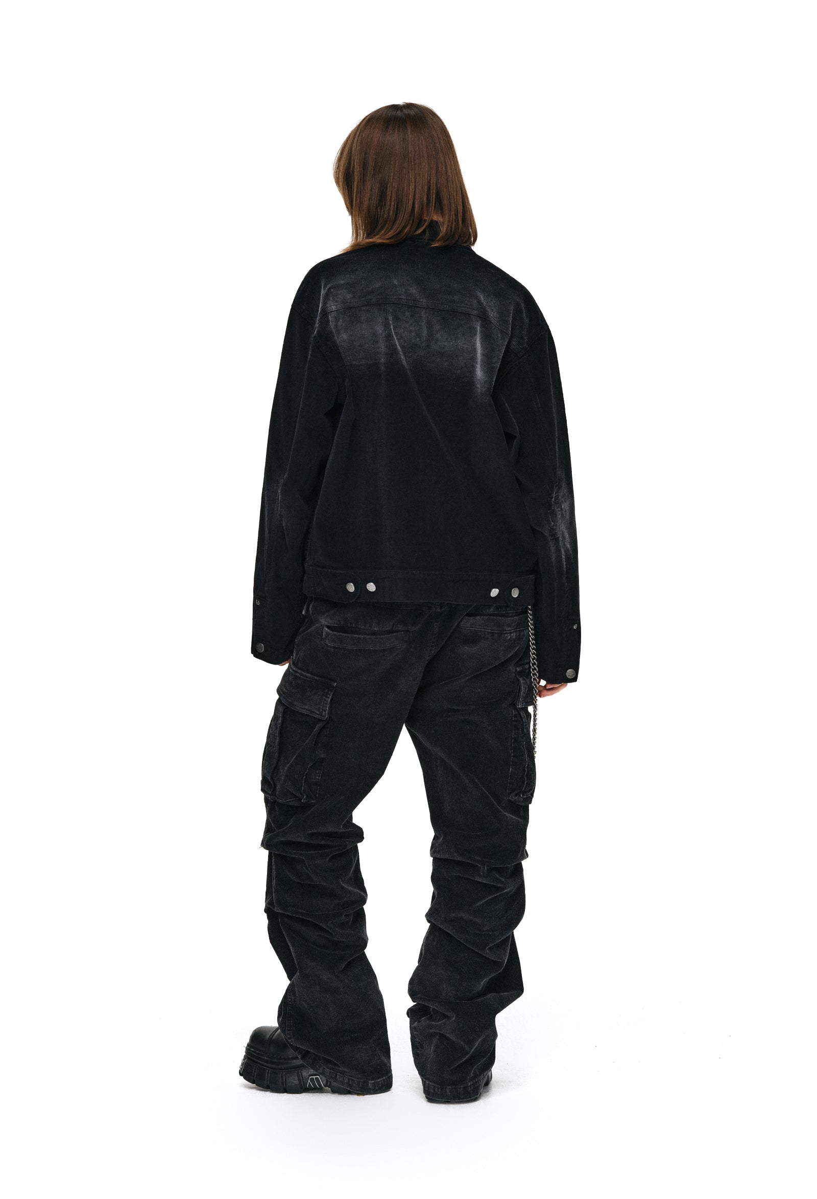 ANTIDOTE Distressed Washed Corduroy Work Jacket
