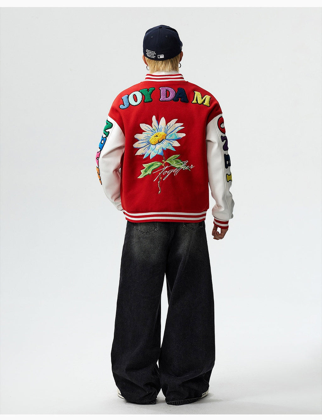 MEDM Daisy Floral Varsity Jacket