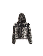 KARMANISTIC Leopard Fur Hooded Jacket
