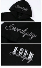 MEDM Basic One Point Embroidered Logo Oversized Hoodie