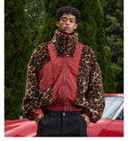 S45 Leopard Fur Lined Nylon Tactical Jacket