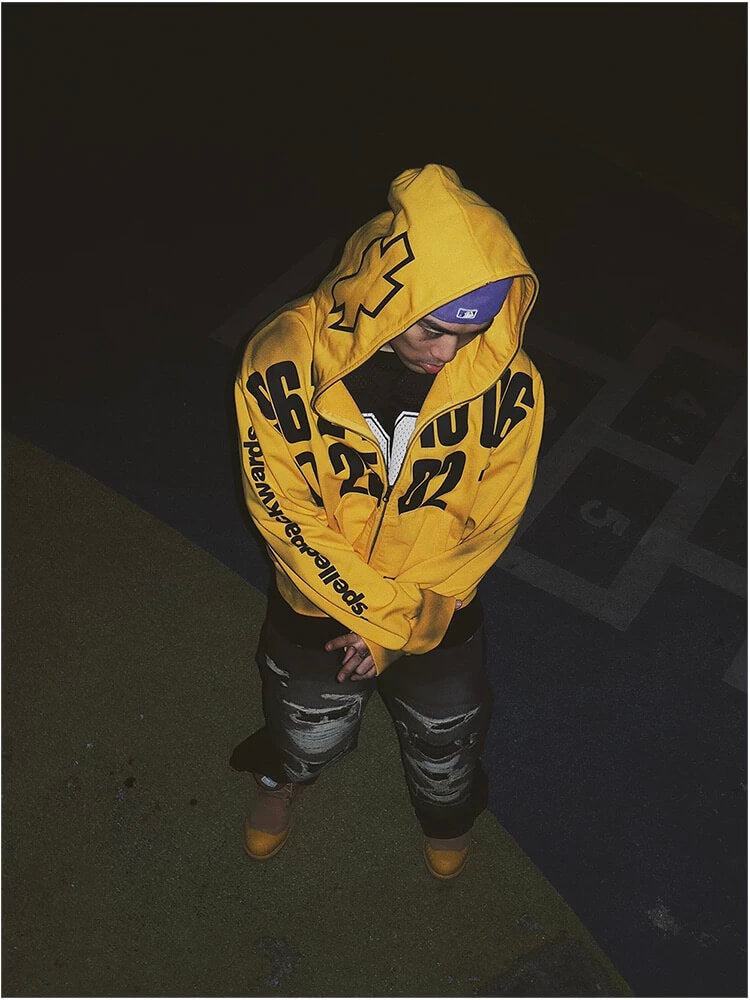 EVETS Old Dirty Graphic Zip Up Hoodie