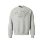 YADcrew Pearl Beadwork Text Typography Sweatshirt