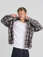 EVILKNIGHT(EK) Plaid Long Sleeve Western Shirt