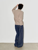 LIBERAFIT Raw Denim Pleated Dress Baggy Jeans