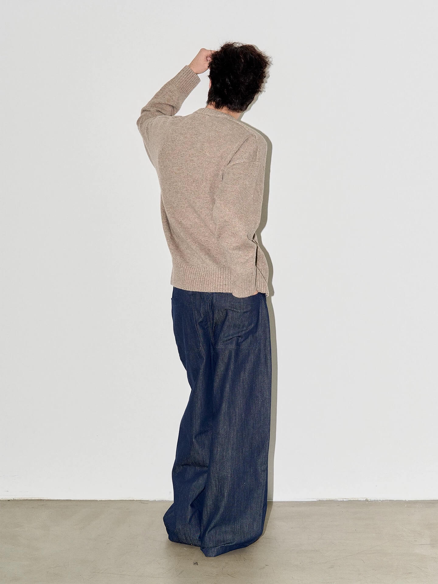 LIBERAFIT Raw Denim Pleated Dress Baggy Jeans