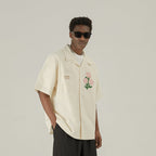 EMPTY REFERENCE Cute Small Flower Short Sleeve Shirt