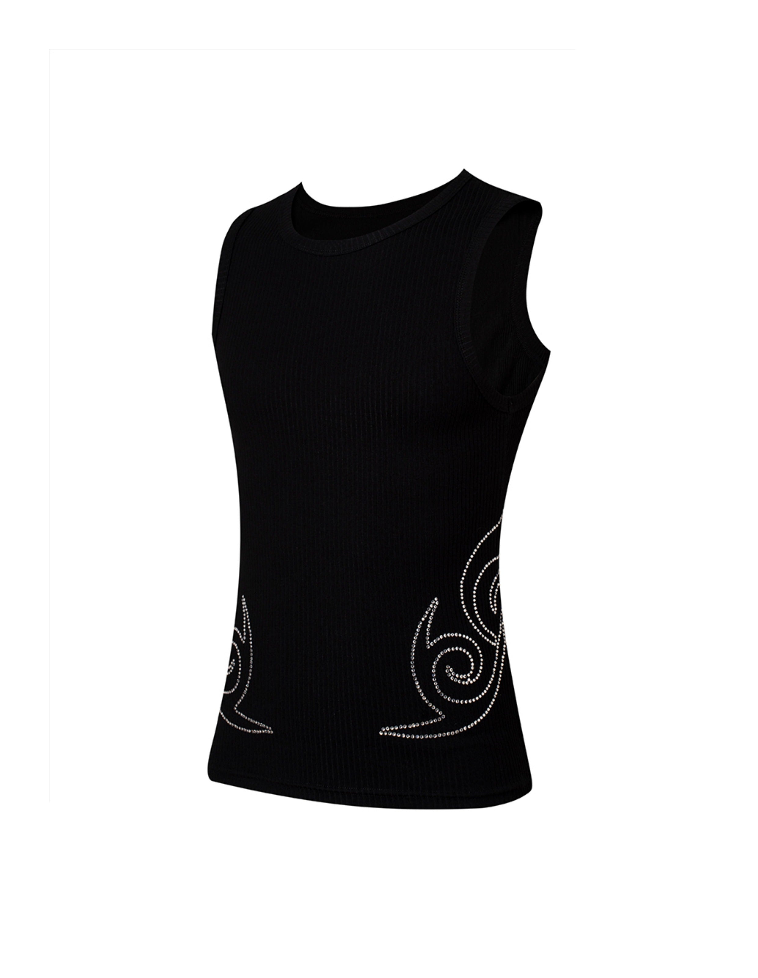 KARMANISTIC Rhinestone Embellished Tank Top