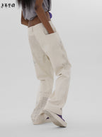JHYQ Letters Printed Work Pants