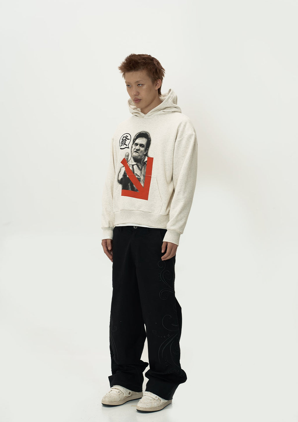 EVILKNIGHT(EK) Photo Graffiti Print Hoodie