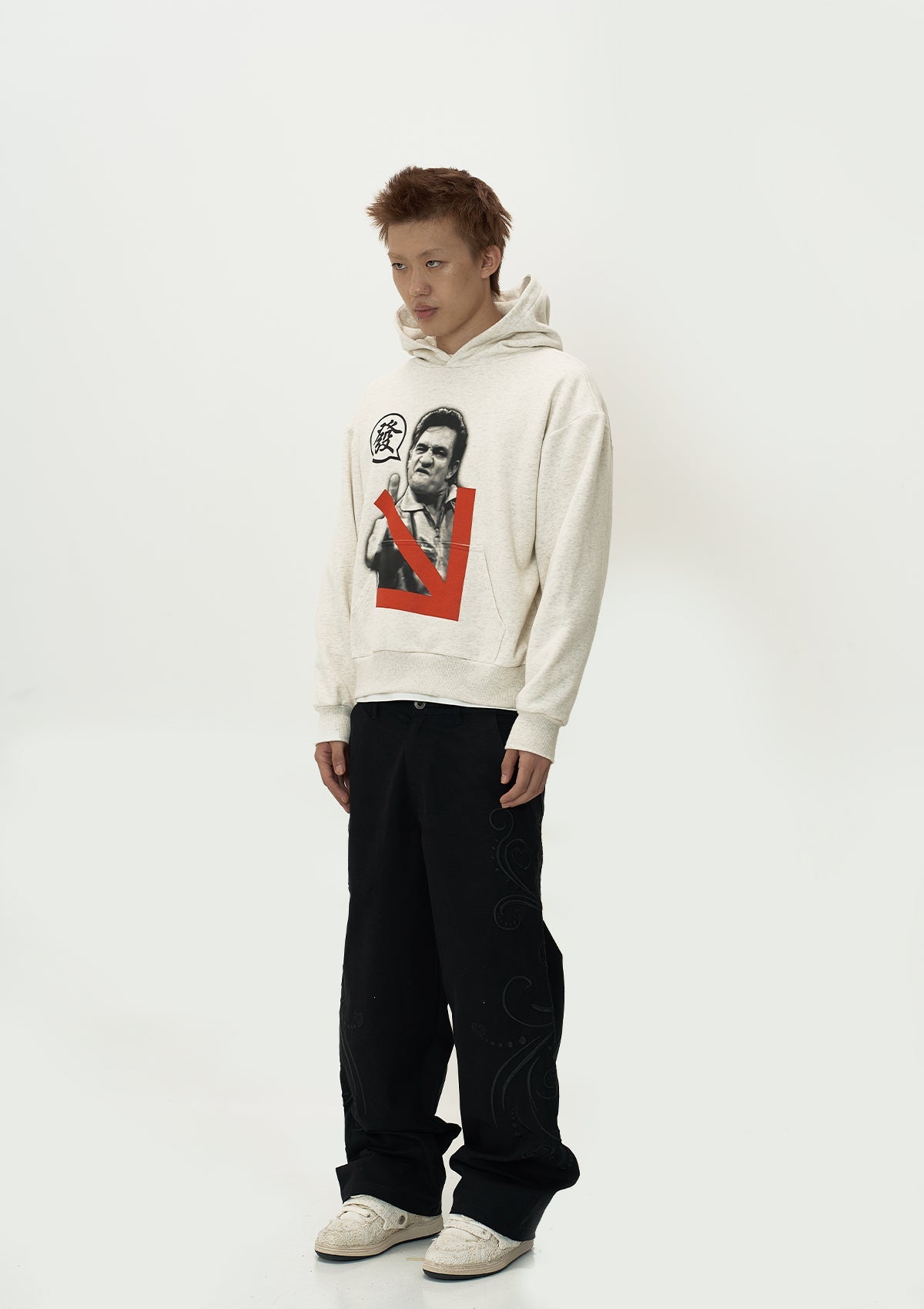 EVILKNIGHT(EK) Photo Graffiti Print Hoodie