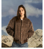 S45 Pearl Studded Fur Varsity Jacket