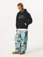 EMPTY REFERENCE Blue Camouflage Work Cargo Pants