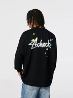 Achock Small Flower Logo Print Long Sleeve Tee