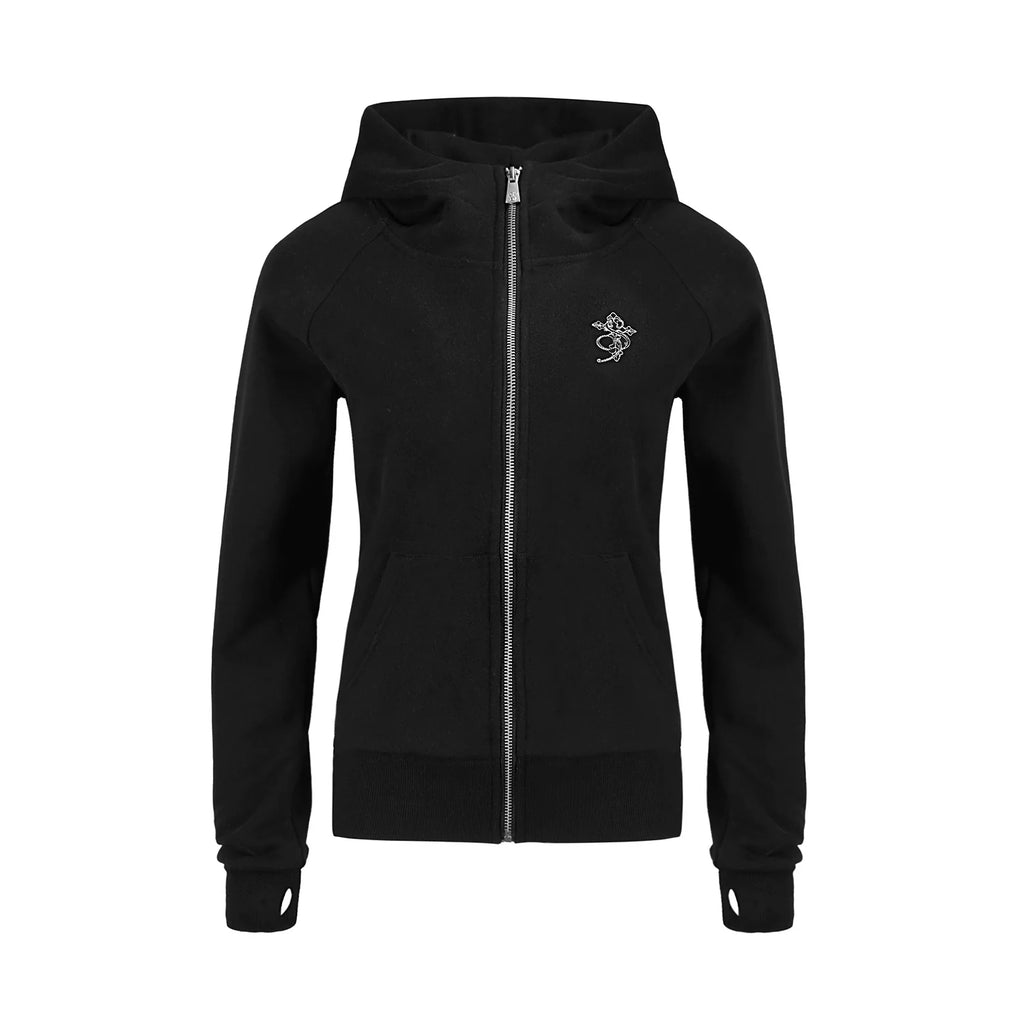 Small Town Kid Turtleneck Slim-Fit Short Zip-Up Hoodie