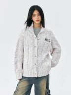 MEDM Speckled Cable Knit Cardigan