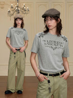 YADcrew Baroque Raised Logo Print Tee