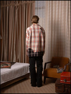 SOD Co. Distressed Layered Plaid Long Sleeve Shirt