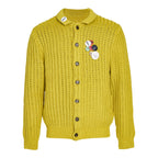 STEEPC Vintage Button Badge Knit Cardigan
