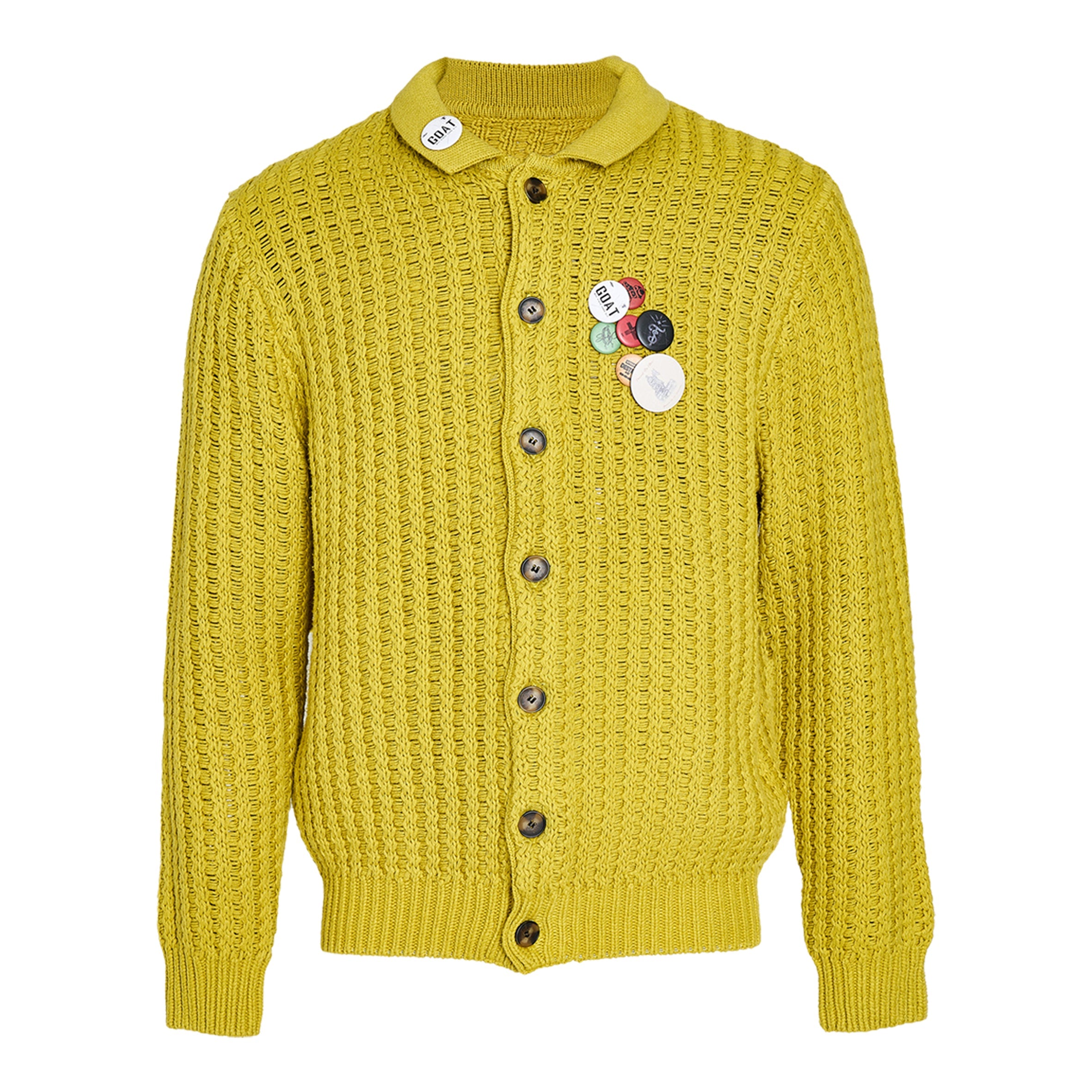 STEEPC Vintage Button Badge Knit Cardigan