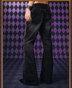 MEDM × JOJO Icon Embroidery Washed Distressed Jeans