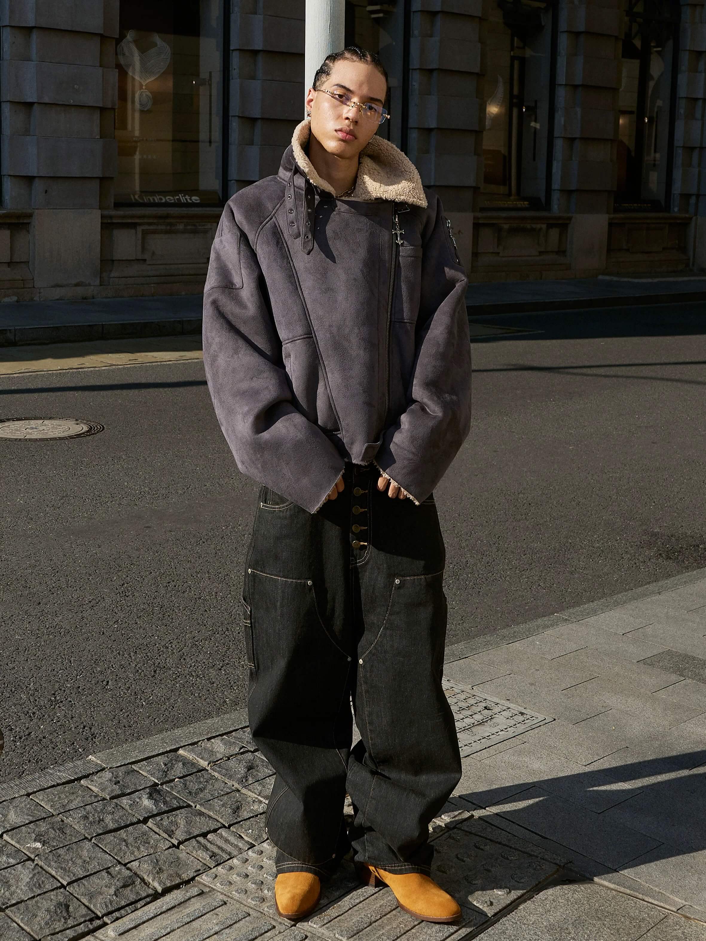 STEEPC Suede Shearling Jacket