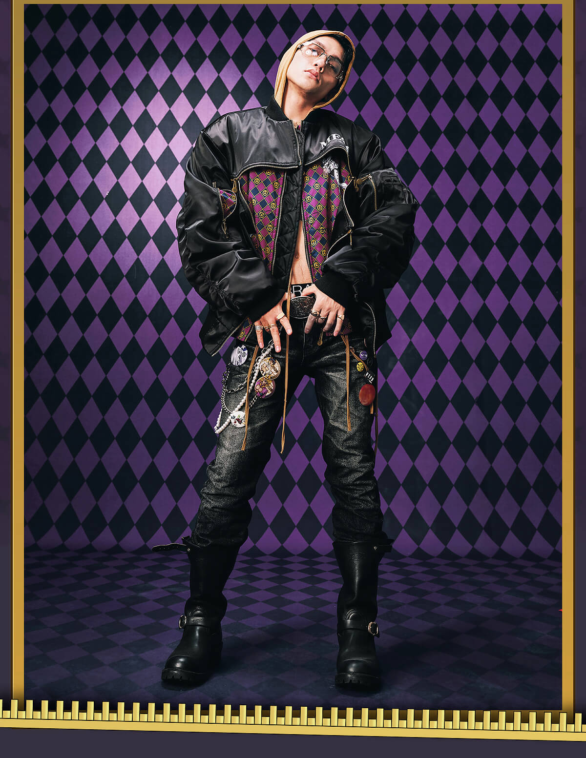 MEDM × JOJO Multi Zip Bomber Jacket