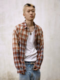 Remedy Gradient Washed Plaid Long Sleeve Shirt